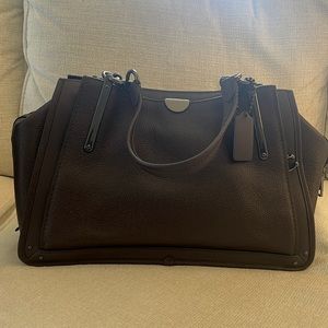 Dark wine coach bag